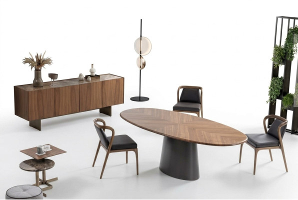 Luksusowy Zestaw Jadalnia Stół obiadowy z Modern Design 6x Krzesła z 2x Stoliki do kawy