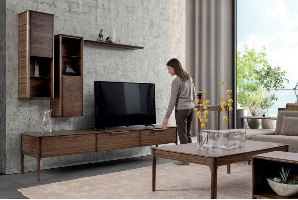 Zestaw do salonu Meblościanka Zgłoszenie z szafką pod telewizor Modern Design Jednostka ścienna