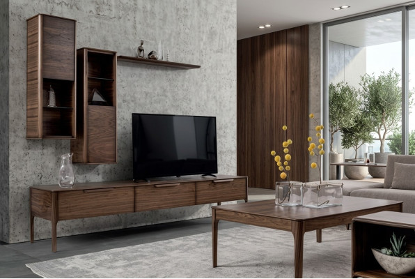 Zestaw do salonu Meblościanka Zgłoszenie z szafką pod telewizor Modern Design Jednostka ścienna