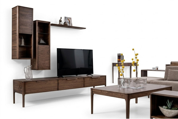 Zestaw do salonu Meblościanka Zgłoszenie z szafką pod telewizor Modern Design Jednostka ścienna