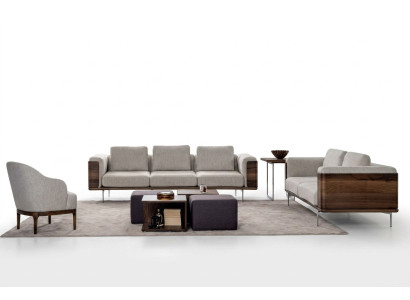 Zestaw do salonu Luksusowy nowoczesny design 2x Sofy z Fotel Zestaw sofowy