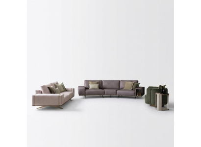 Luksusowy Zestaw sofowy salon 3+3+1 Siedziba sofa materiałowa duża sofa komplety wypoczynkowe