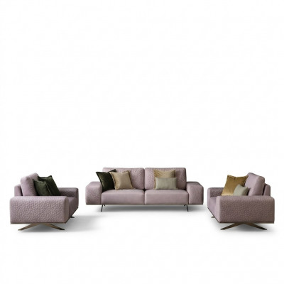Stylowa Sofa 3 miejsce do siedzenia Różowy Salon Nowoczesny Design Sofy Kanapy
