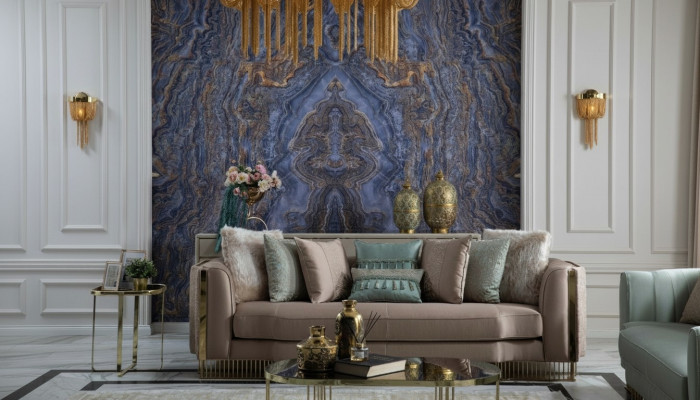 Designerska kanapa trzyosobowa Podkładka 232cm sofa kanapy Meble Big xxl salon