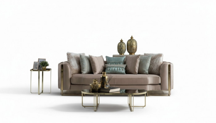 Designerska kanapa trzyosobowa Podkładka 232cm sofa kanapy Meble Big xxl salon