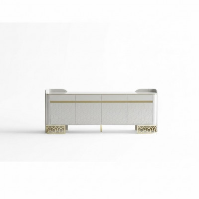 Kredens Luksusowy Nowoczesny Design Salon Wysokiej Jakości Meble Kredens Lustro 2-częściowe