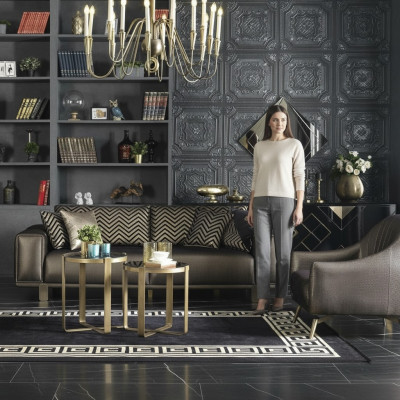 Sofa 3 miejsce do siedzenia z Fotel Luxury Design 3+1 Siedziba Zestaw kanapowy Meble
