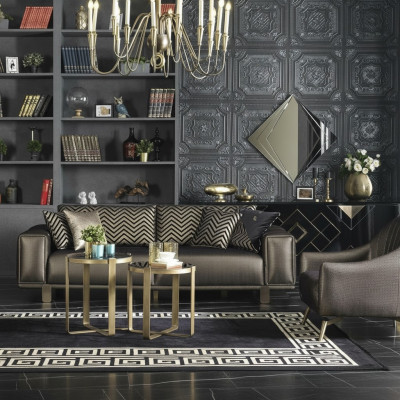 Sofa 3 miejsce do siedzenia z Fotel Luxury Design 3+1 Siedziba Zestaw kanapowy Meble