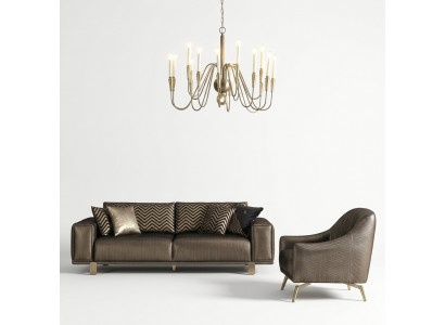 Sofa 3 miejsce do siedzenia z Fotel Luxury Design 3+1 Siedziba Zestaw kanapowy Meble
