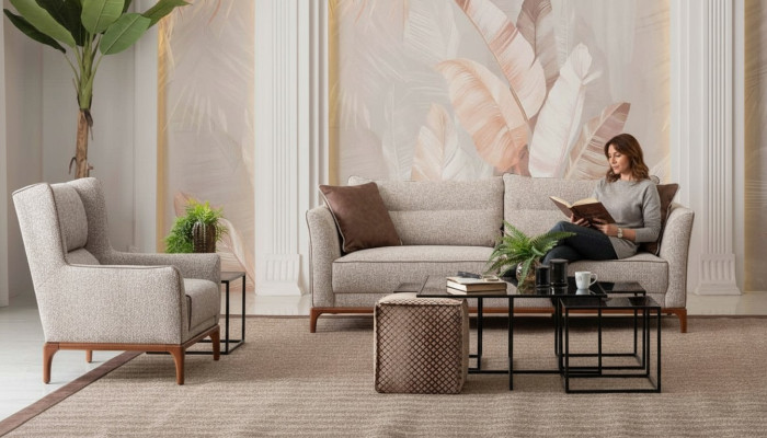 Nowoczesna Sofa 3+1 Fotel Zestaw sofowy Meble do Salonu Meble