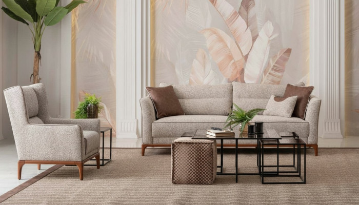 Nowoczesna Sofa 3+1 Fotel Zestaw sofowy Meble do Salonu Meble