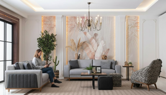 Luksusowy Zestaw sofowy 3+2+1 Nowoczesna Kanapa Sofa Podkładka Design Lounge Meble
