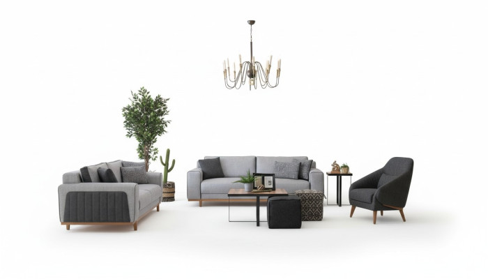 Luksusowy Zestaw sofowy 3+2+1 Nowoczesna Kanapa Sofa Podkładka Design Lounge Meble