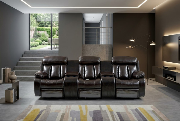Opracowana sofa do salonu 3 miejsce do siedzenia meble do salonu sofa deluxe brązowa