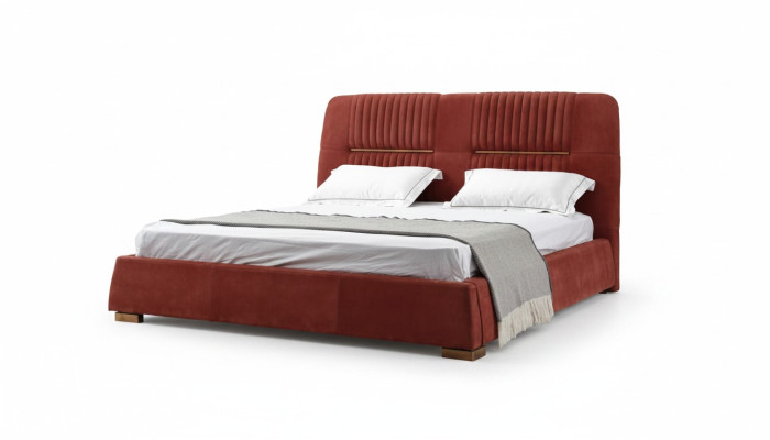 Design Red Podwójne łóżko Ramy łóżek łóżka Łóżka drewniane Włókienniczy Sypialnia Łóżko