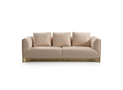 Sofa 3 miejsce do siedzenia Sofy Salon Luksusowy Styl Nowoczesne beżowe Meble kanapowe