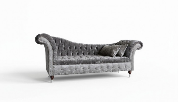 Szary Chesterfield Sofa Podkładka 3 miejsce siedzące Kanapy Siedziba Ustawić Sofy Nowe