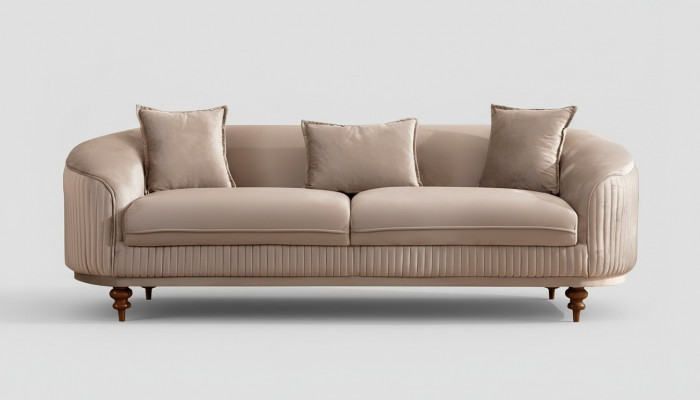 Sofa 3 miejsce do siedzenia Design Sofy Podkładka Modern Siedziba Materiał New Meble Couch