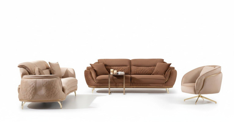 Zestaw sofowy 3 2 1 miejsce do siedzenia Zestaw Design Sofa Podkładka Kanapy Nowoczesny Luksus