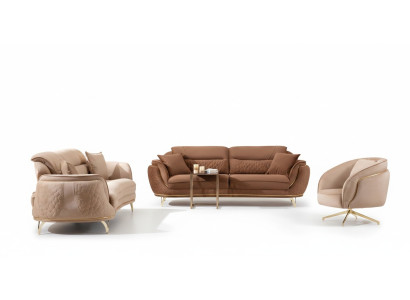 Zestaw sofowy 3 2 1 miejsce do siedzenia Zestaw Design Sofa Podkładka Kanapy Nowoczesny Luksus