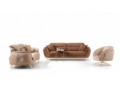 Zestaw sofowy 3 2 1 miejsce do siedzenia Zestaw Design Sofa Podkładka Kanapy Nowoczesny Luksus