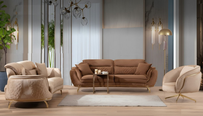 Zestaw sofowy 3 3 1 miejsce do siedzenia Material Couches Podkładka Ustawić Sofy Design