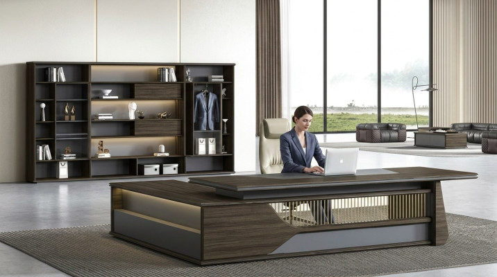 Biurko narożne wyposażenie biura szef Pokój Meble Design Biurko