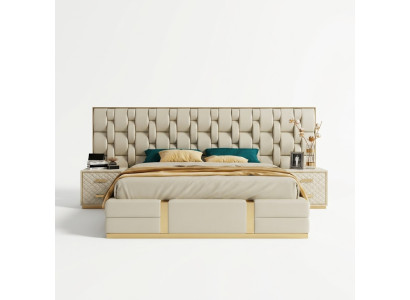 Łóżko Podkładka Design Luksusowe łóżko podwójne Sleep Pokój Hotel Łóżko New