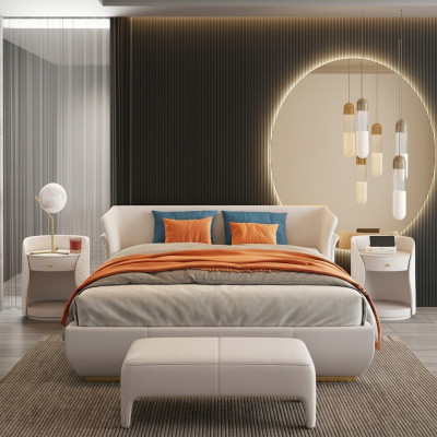 Łóżko Podkładka Design Luksusowe łóżko podwójne Sleep Pokój 180x200cm Nowość