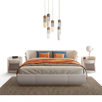 Łóżko Podkładka Design Luksusowe łóżko podwójne Sleep Pokój 180x200cm Nowość