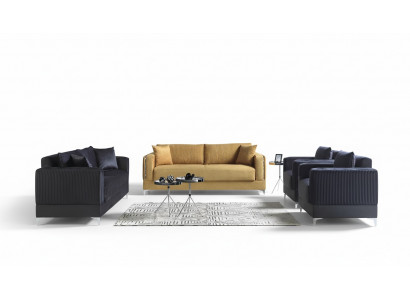 Zestaw sofowy 3+2+1+1 miejsce do siedzenia Włókienniczy Modern Complete Fotel Sofa 3 miejsce do siedzenia Luxury