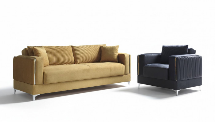 Zestaw sofowy 3+1 miejsce do siedzenia Modern Relaks Fotel Modern Style 2szt Luksus Nowy Salon Nowość