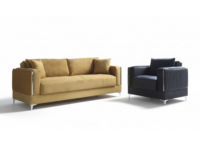 Zestaw sofowy 3+1 miejsce do siedzenia Modern Relaks Fotel Modern Style 2szt Luksus Nowy Salon Nowość
