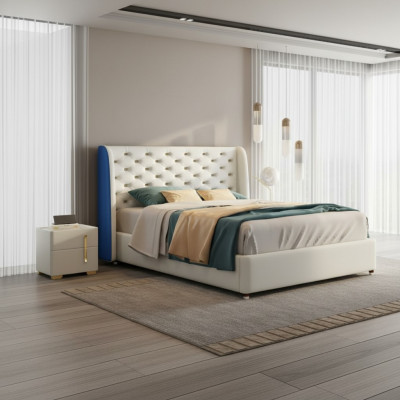Sypialnia Meble designerska Łóżko rama łóżka podwójne łóżka elegancja Drewno