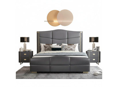 Łóżko Double Design Modern Hotel Luxury Sleep Pokój Meble Rama łóżka