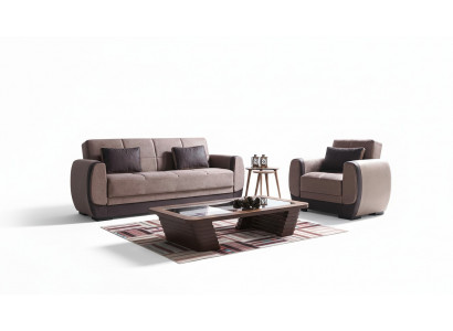 Zestaw sofowy 3+1 miejsce do siedzenia Włókienniczy Drewno Sofa 3 miejsce do siedzenia Nowoczesny Fotel Nowy Całkowicie Nowy Zestaw