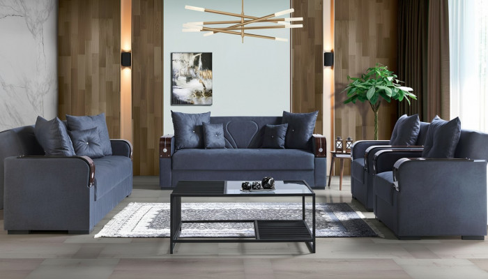 Luksusowy Zestaw sofowy Kompletna Kanapa Sofa Nowoczesna Ustawić Salon Relaks 3+2+1+1