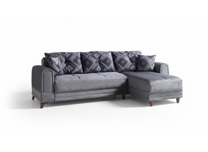 Narożnik kanapa Żywy krajobraz Szary Narożnik Sofa Salon Narożnikowa kanapa Nowoczesna
