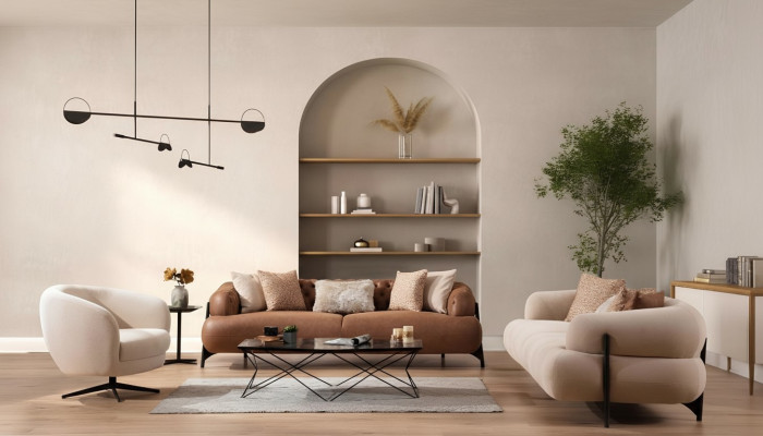 Zestaw sofowy 3+3+1 miejsce do siedzenia Włókienniczy Drewno Sofa 3 miejsce do siedzenia Modern Fotel Nowy Kompletny zestaw