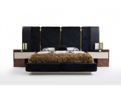 Nowoczesny Zestaw Sypialnia Łóżko 2x Szafki nocne Design Meble 3 szt