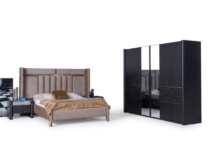 Sypialnia Komplet Łóżko + 2x Szafki nocne + Szafa 4 sztuki.