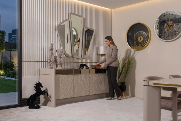 Komoda Kredens Luxus Ustawić Kredens Drewno Komody Modern 225cm