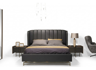 Nowoczesny Zestaw Sypialnia Łóżko + 2x Szafki nocne Design Meble 3 szt. EU