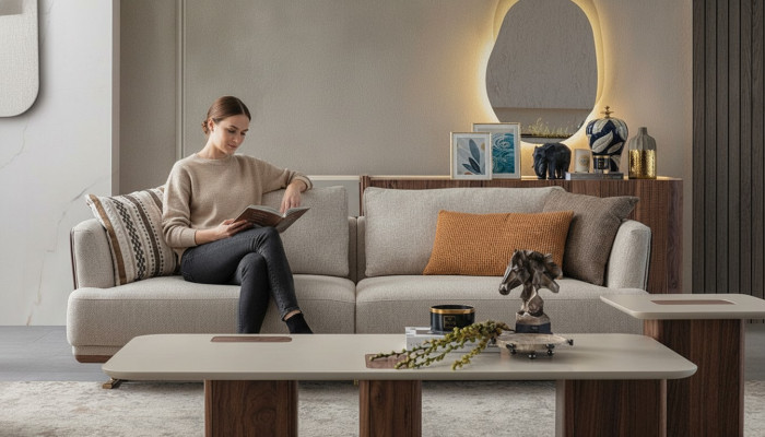 Nowoczesna sofa 3 miejsce do siedzenia Relaks sofa luksusowa 3 osobowa sofa do salonu 3 miejsce do siedzenia