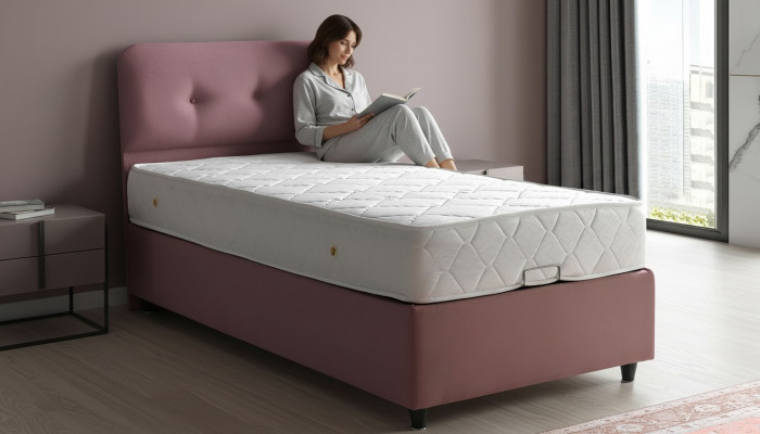 Łóżko Design bed Luxury Podkładka Sypialnia Meble New Modern Różowy 90x190