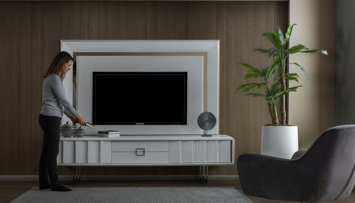 Luksusowa jednostka ścienna Living Room Rama szafa RTV ścienna Szafa Modern