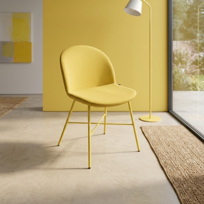 Żółte Krzesło jadalnia miejsce siedzące Luxury Designer Włókienniczy Krzesła Siedziba Meble