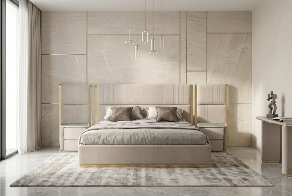 Luksusowe łóżko Design Sypialnia Łóżko Palace Hotel Podwójne łóżko Nowość
