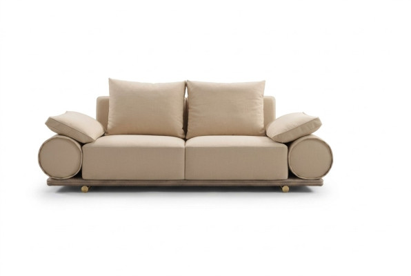 Nowoczesna Sofa 3 miejsce do siedzenia Biały Kolor Designerska sofa tapicerowana w salonie nowa