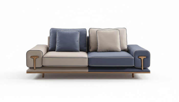 Luksusowa sofa do salonu 3 miejsce do siedzenia tapicerowana sofa Włókienniczy Siedziba designerska kanapa nowoczesna